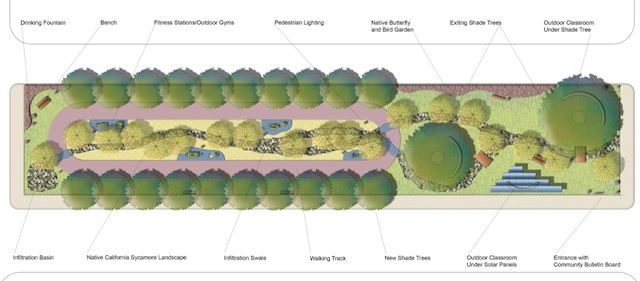 Plan for the pocket park (Heal the Bay)